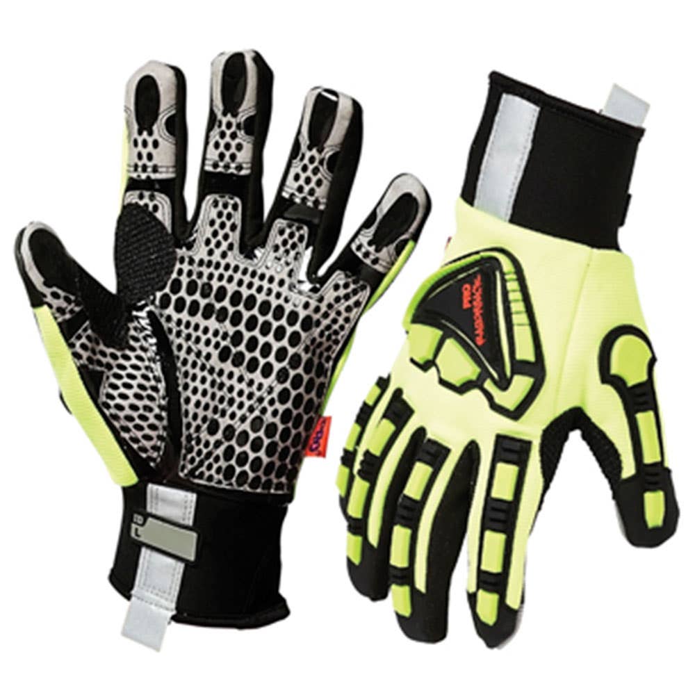 Gloves Impact Synthetic Leather Hi Vis Profit Razorback ProChoice_PFRB