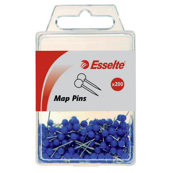 Esselte Pins Map Pack 200 Blue_38903604_46718