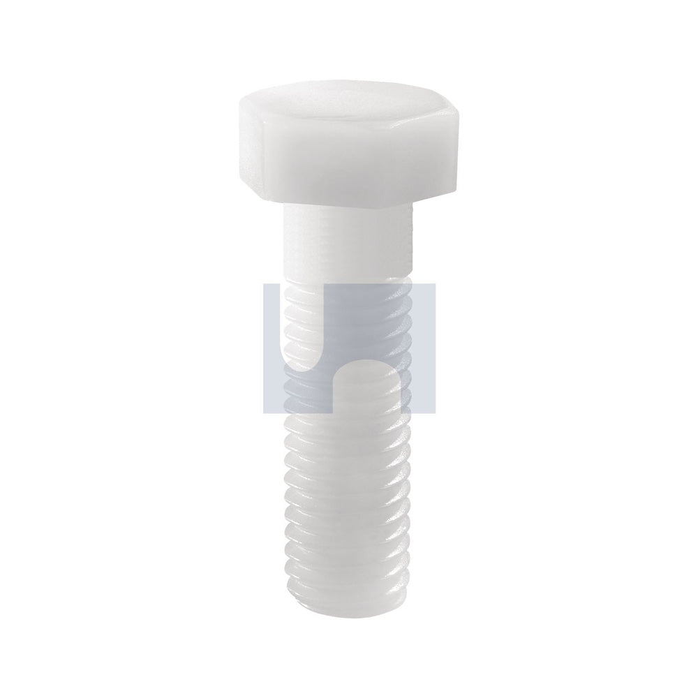 Hex Head Bolt Nylon Natural Din 931/Nylon M10 100 - Pk 25_40091308_BH66PCM100100