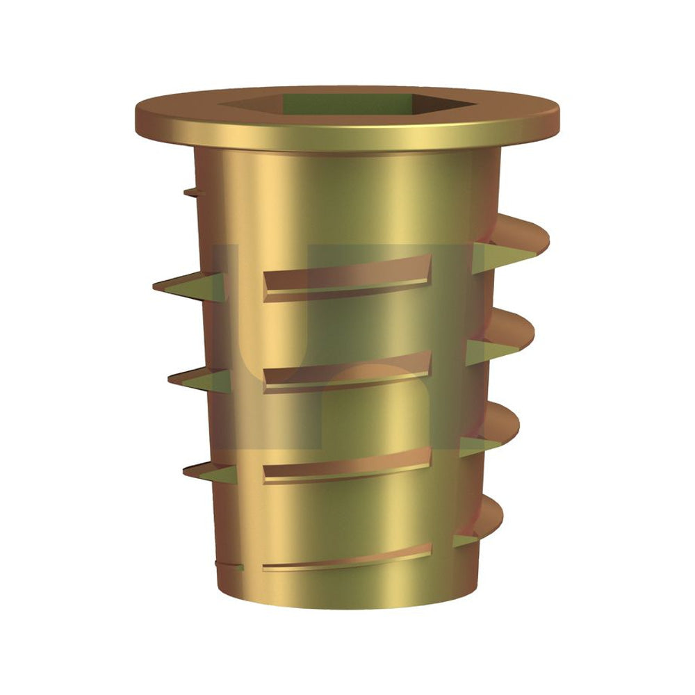 Hex Timber Insert Flange Nut Zinc Yellow Hec/Zinc Alloy M10 20 - Pk 100_40092677_HFNIMSYCM10020