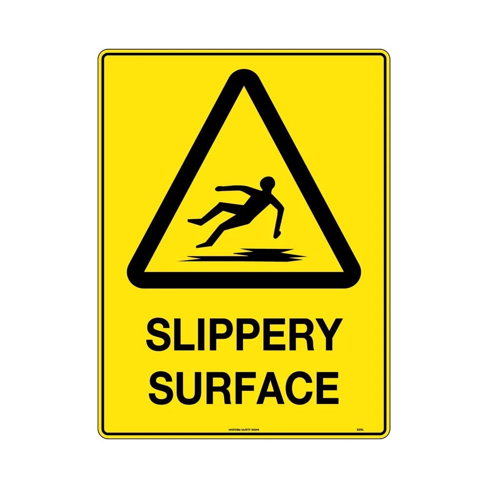 Sign CAUTION SLIPPERY SURFACE Metal 450 X 300mm_483804_320LSM