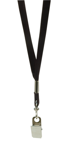Rexel Lanyard Flat Alligator Clip Safety Breakaway Black 10 Pack 39410600 9802202
