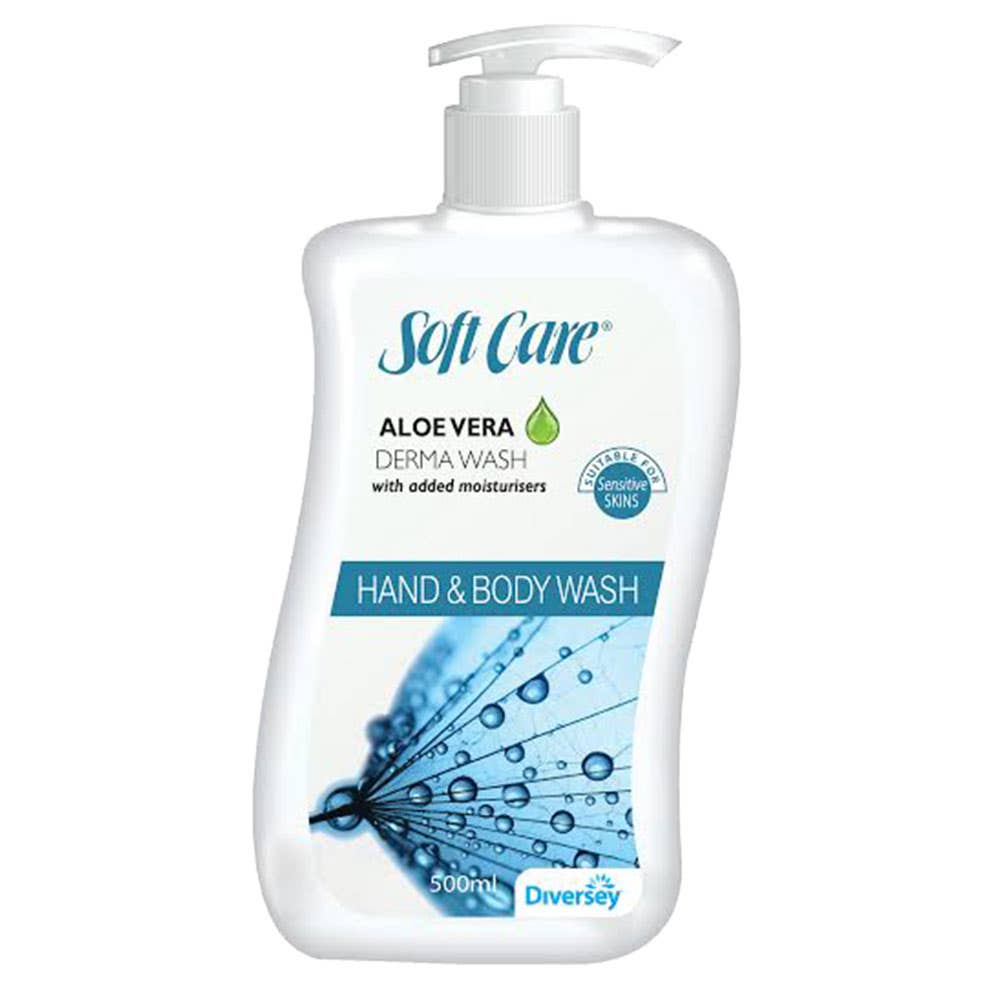 Hand & Body Wash Soft Care Aloe Vera Derma Wash 500ml Diversey 32760008 4378748