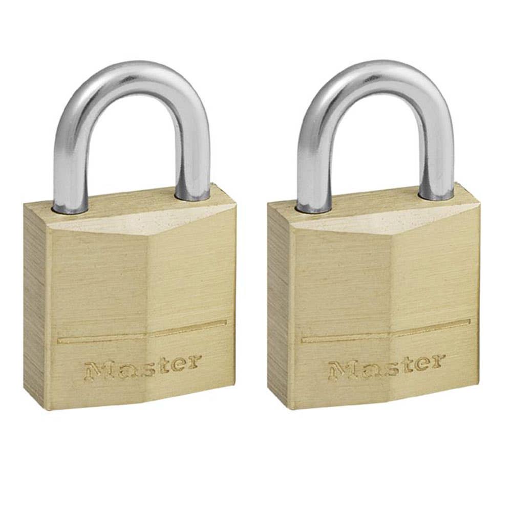 Padlock Brass 120T 40mm KA Pk 2 33210014 120TAU