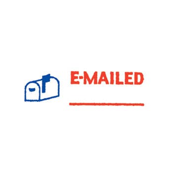 X-Stamper CX-BN 2025 Stamp Emailed With Icon 42X13mm Red Blue 38795500 5020250