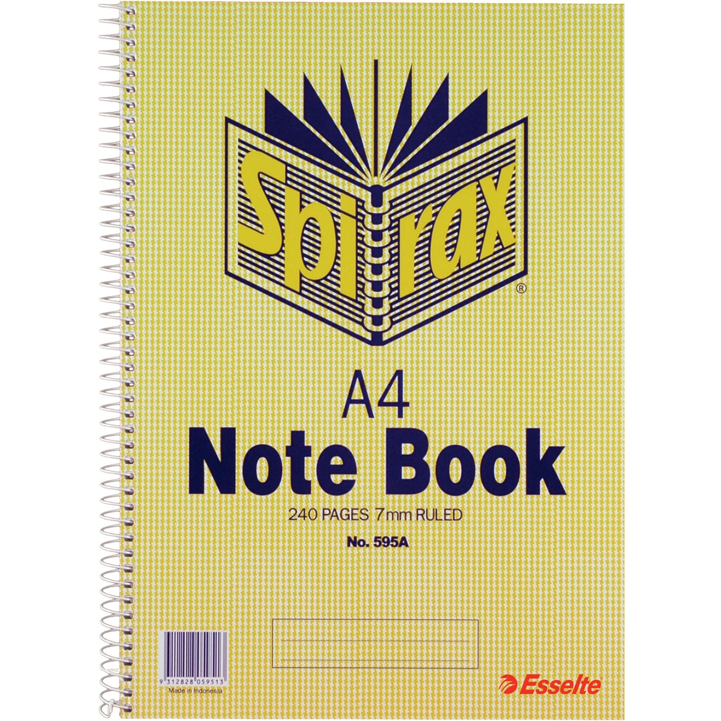 Spirax 595A Notebook Side Open A4 240 Pages 34188700 56059