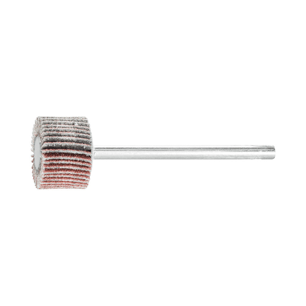 Alum oxide mounted flap wheel F 15x10 mm shank 3 mm A120 fine grind/finish_40108249_44400034