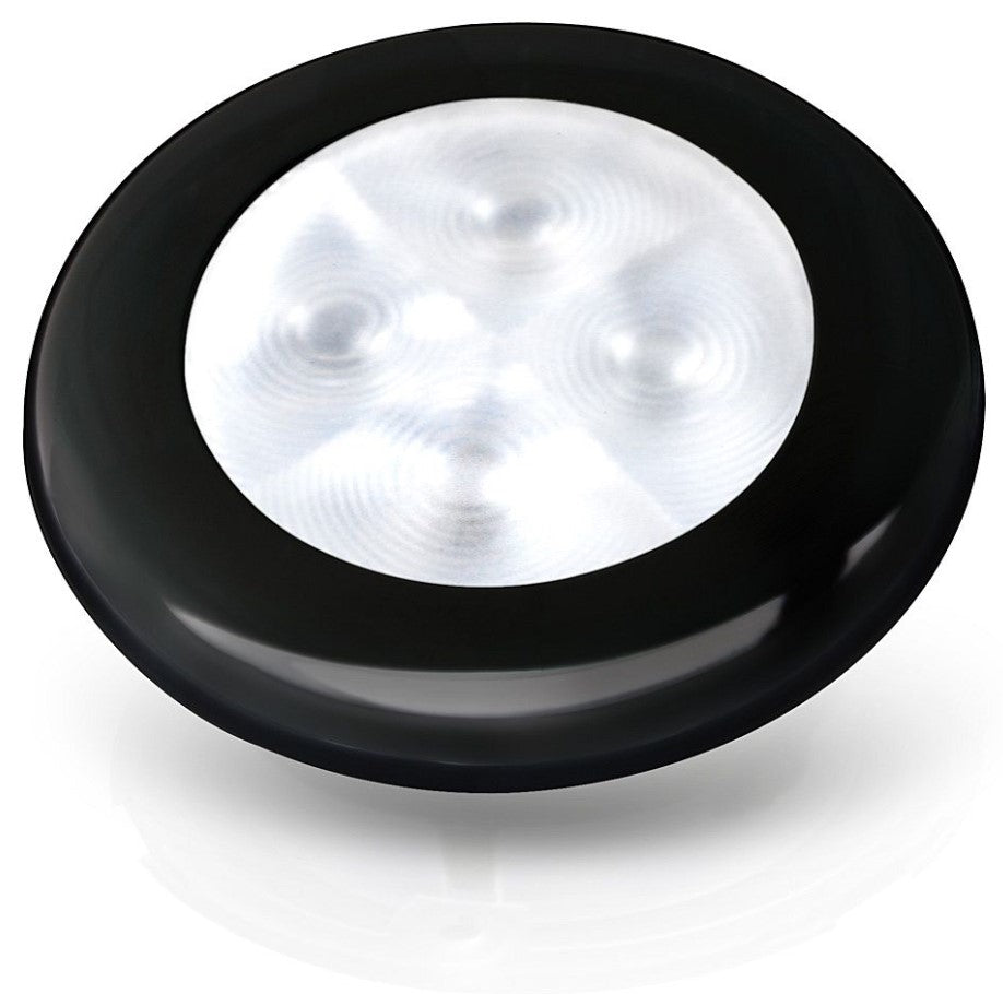 Lamp Courtesy Round LED White 24V Black Rim Bulk Hella 95209367 2XT980501557
