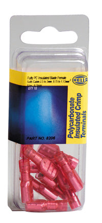Terminal Blade Insulated Female Red Hella 95206325 8206