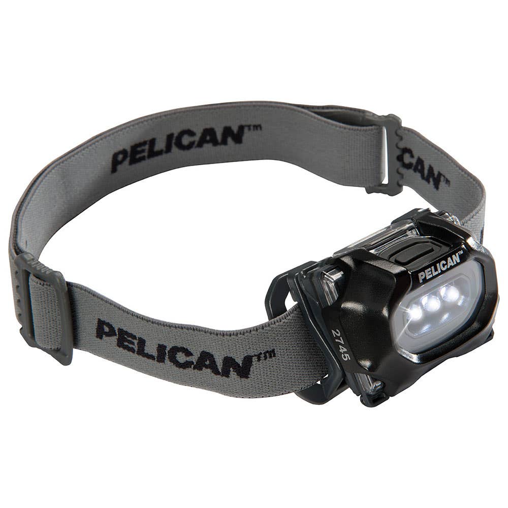 Headlight LED 17-33 Lumens 3 x AAA Black 2745 HeadsUp Pelican 36000677 PE2745BG2