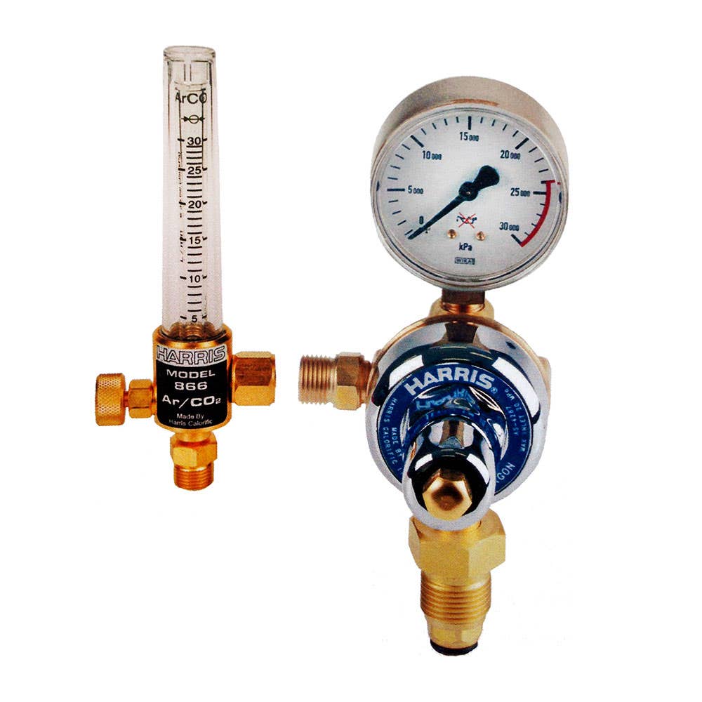 Harris Model 821 Vertical Entry Argon Regulator With Flowmeter 36003195 821Z026