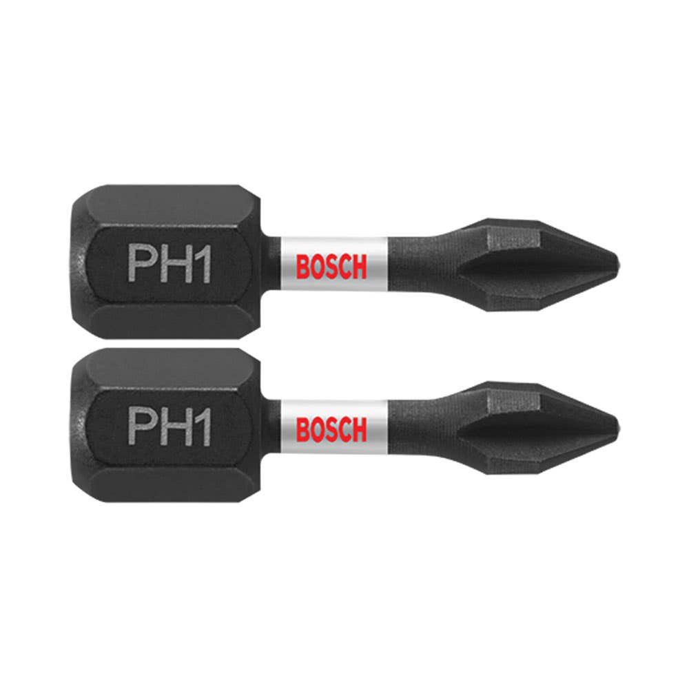 Impact Screwdriver Bit Phillips PH1 x 25mm 1/4'' Hex Shank Pk 2 36003515 2.610.039.536