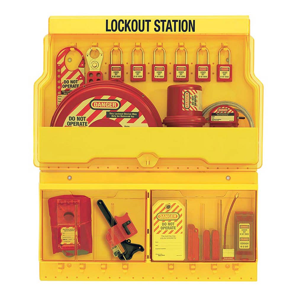 Deluxe Wall Mounted Lockout Station with Accessories 36003854 S1900VE410