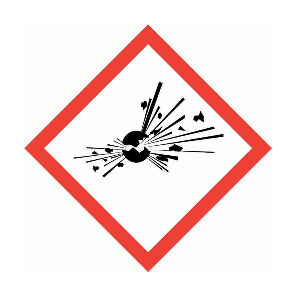 Label GHS Exploding Bomb 20mm SQ Vinyl Roll100 37502065 876629
