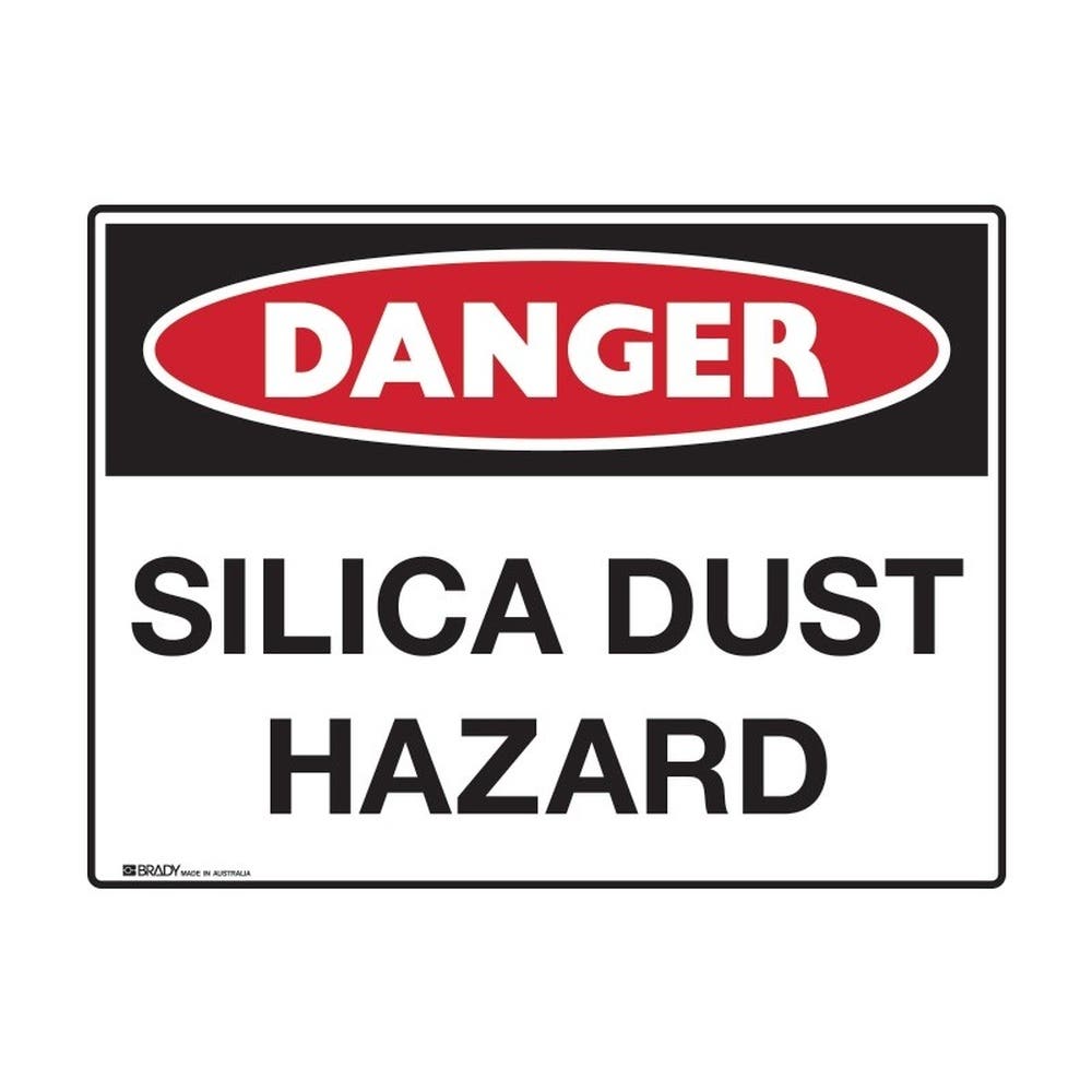 Danger Sign - Silica Dust Hazard - 450 x 300mm, MetaL_37504084_878889
