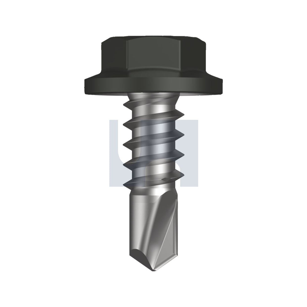 Metal Sds Flg Hex Hd Woodland Grey (Thunder) -Cl4 As3566 #8-18 12 - Pk 100_40096051_TWGM4FH0818012