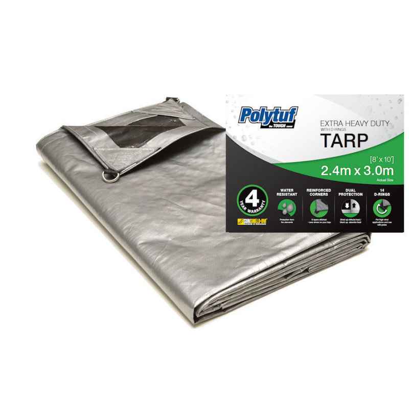 Tarpaulin UV Resistant XHD Sunshield Dring Silver/Black 24 x 30ft 91078092 SD2430