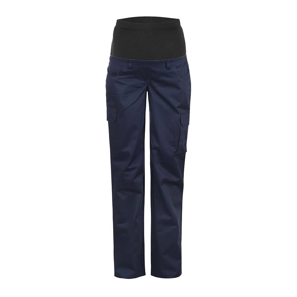 Pants Cargo Maternity Cotton Drill 245gsm Navy 10 WorkCraft 40007167 WPL081-NAV-10