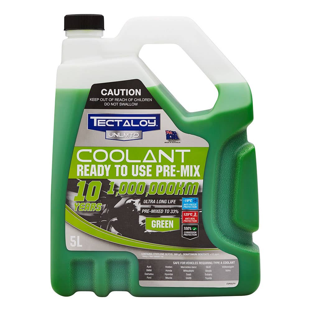 Coolant UNLMTD Ready To Use Pre-Mix Green 5L Tectaloy 40007957 TUPG5L