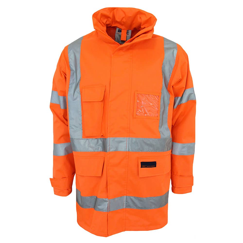 Jacket Rain Poly PVC Biomotion X Back Tape Hi Vis Orange 3XL DNC 3996 401299 3996-O-3XL