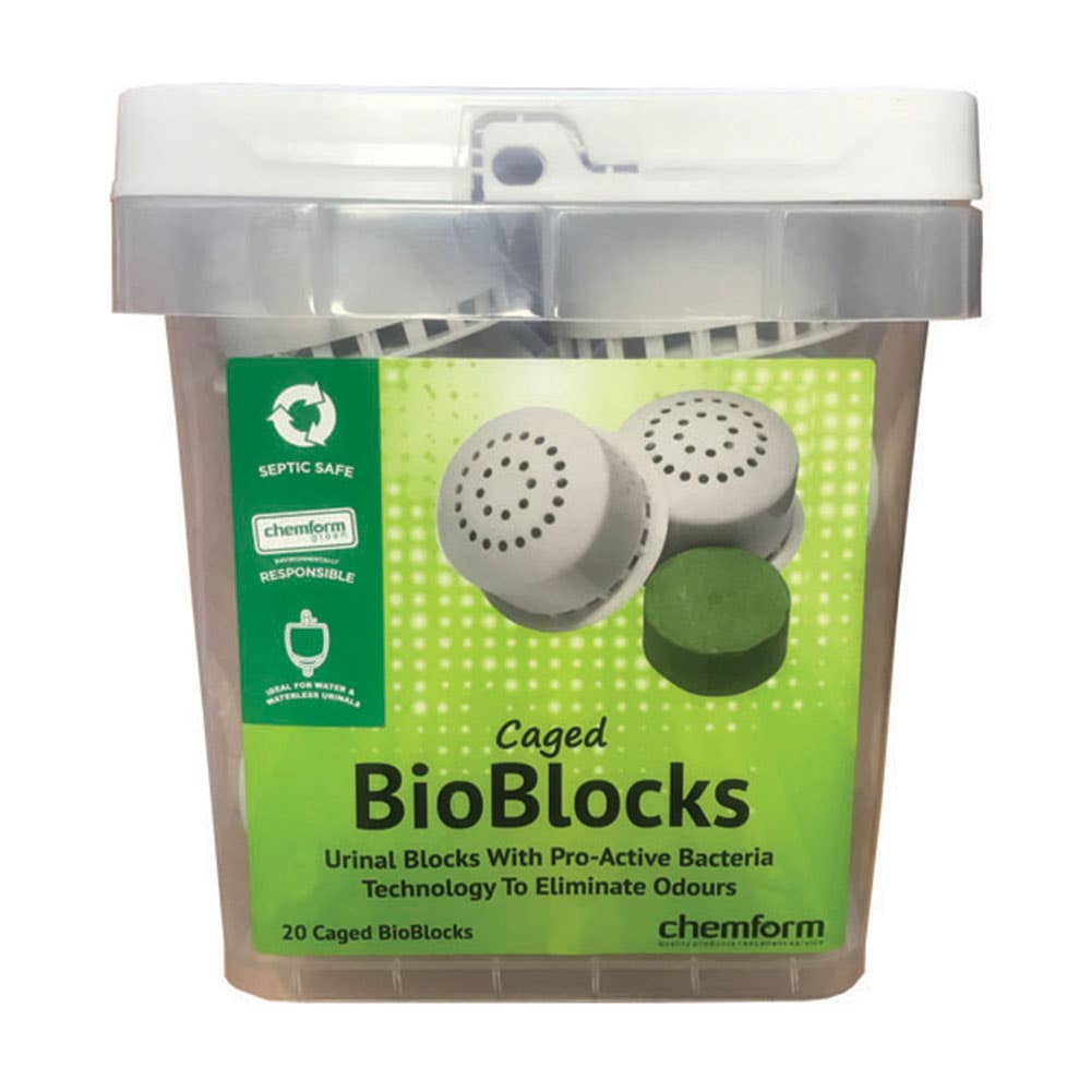 Block Caged Urinal Toilet Bioblock Chemform Pk 20_40010834_BIOCAGE.20