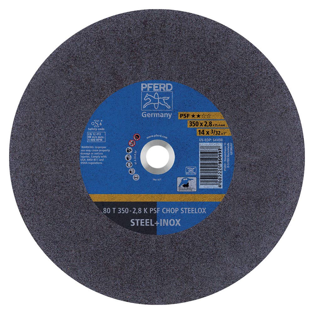 Cut Off Wheel Steel & Inox 350 x 2.8 x 25.4mm 80T A36K PSF 40011545 66323575