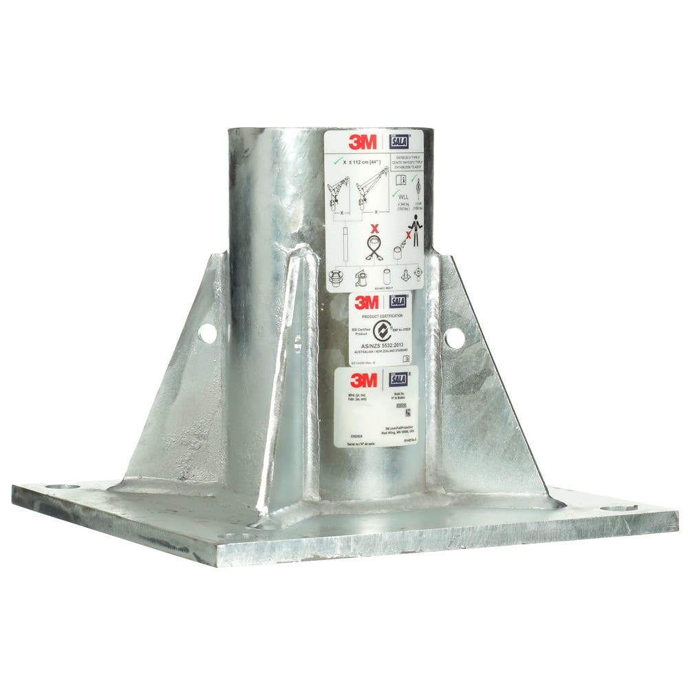 Davit Base DBI-SALA Confined Space Floor Mount Mast Galvanised 3M 7100311244_40074859_7100311244