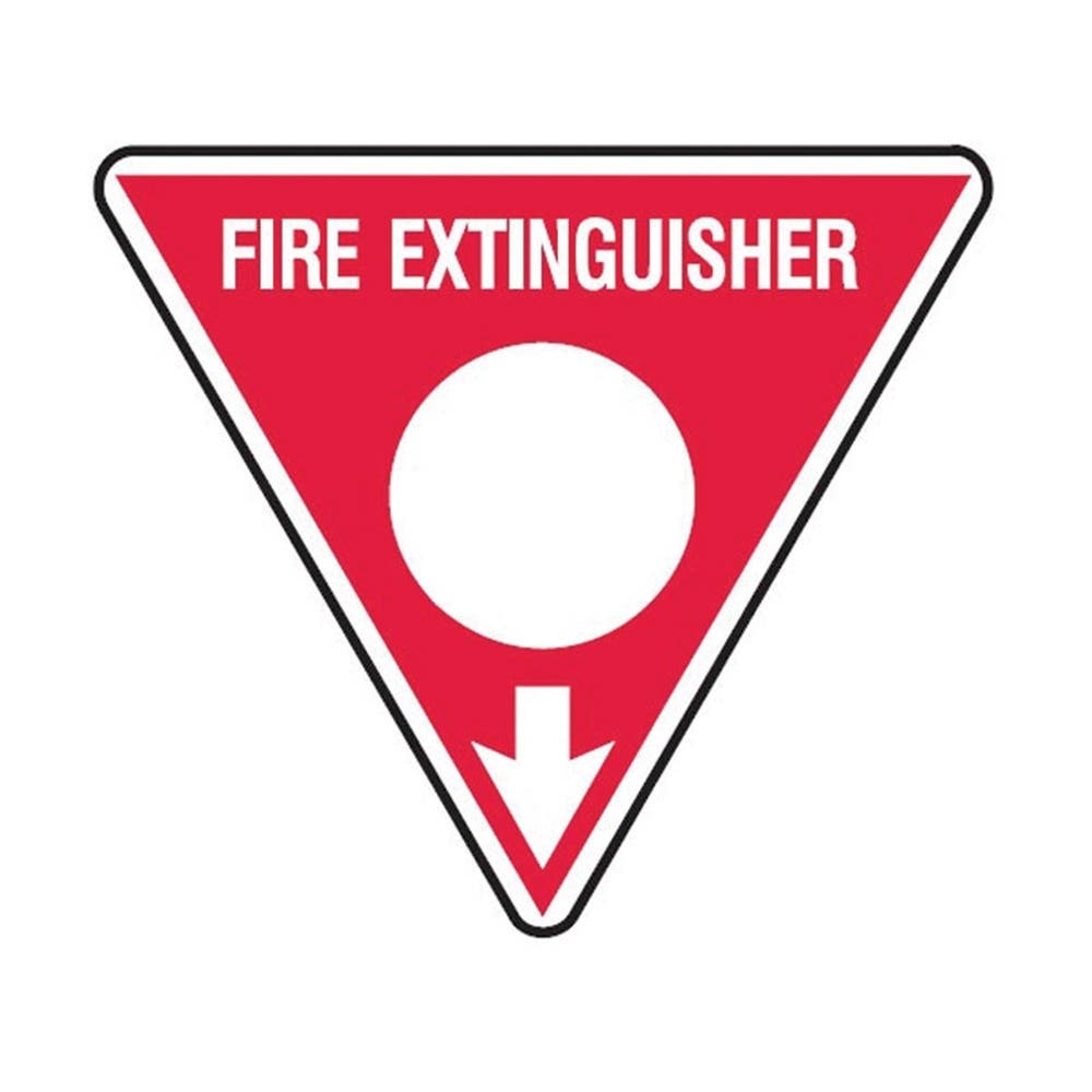 Sign Extinguisher Sign White Powder Triangle Poly 350mm 403608 832821