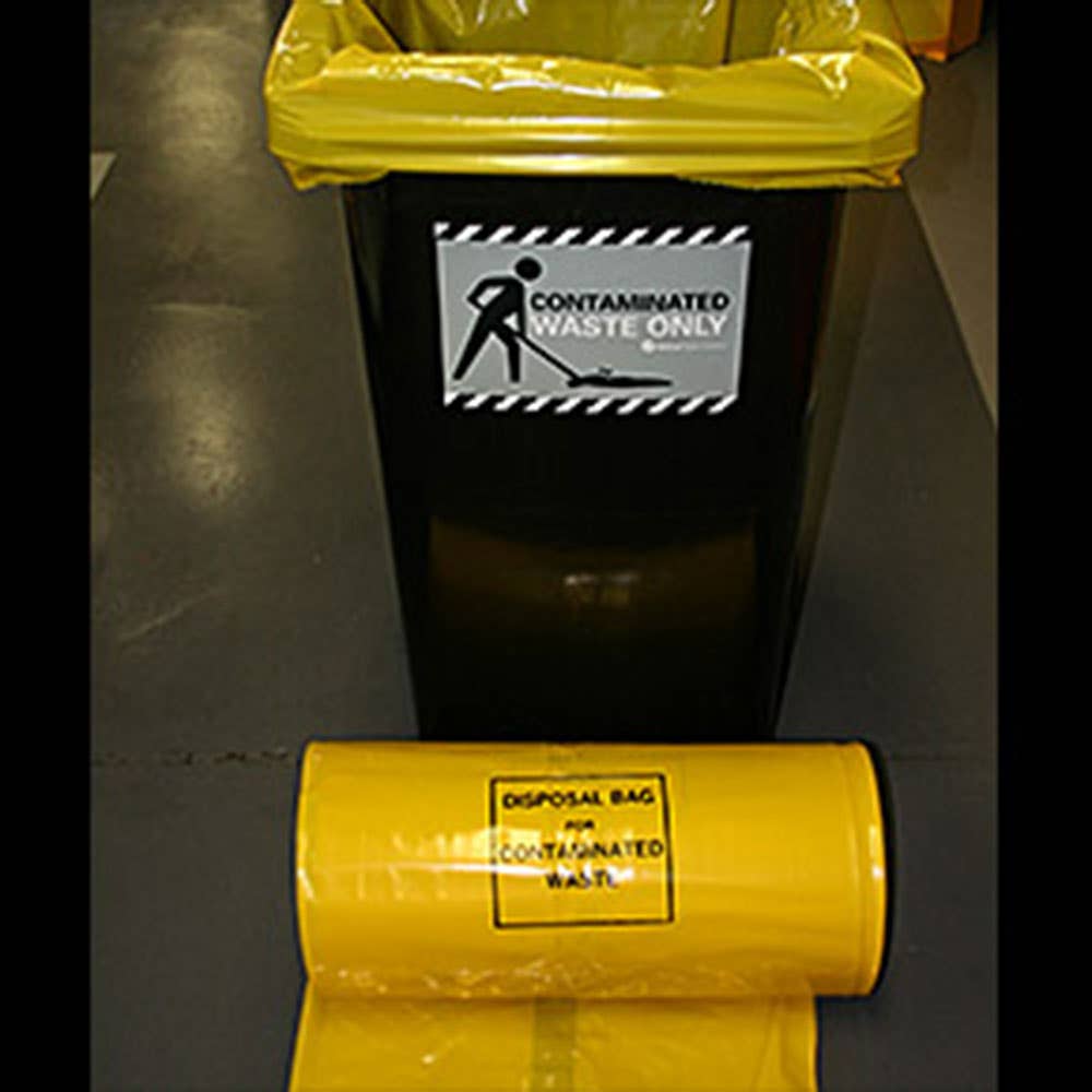 Bag Contaminated Waste 100um Anti Static 240L Yellow 408325 DB240YAS