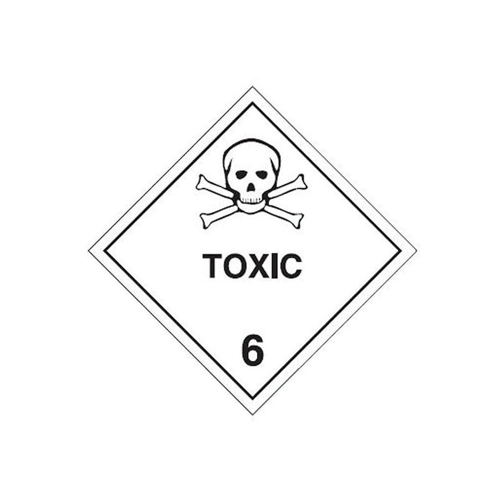 Label Dangerous Goods Self Adhesive Vinyl - Toxic 6 835430 Pack/25 409556 835430