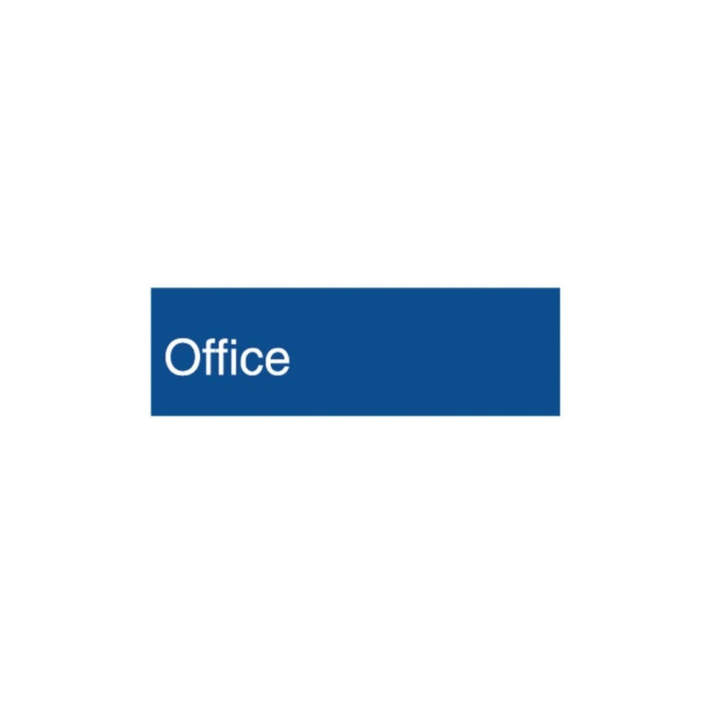 Sign Office 300x97mm White/Blue 413711 852720