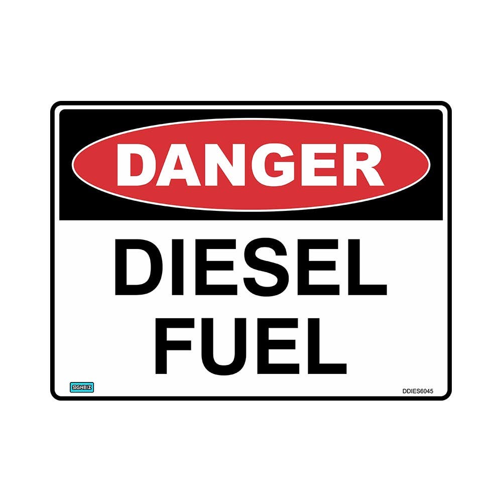Sign DANGER DIESEL FUEL 450 X 300 METAL UV_418937_DDIES4530MUV