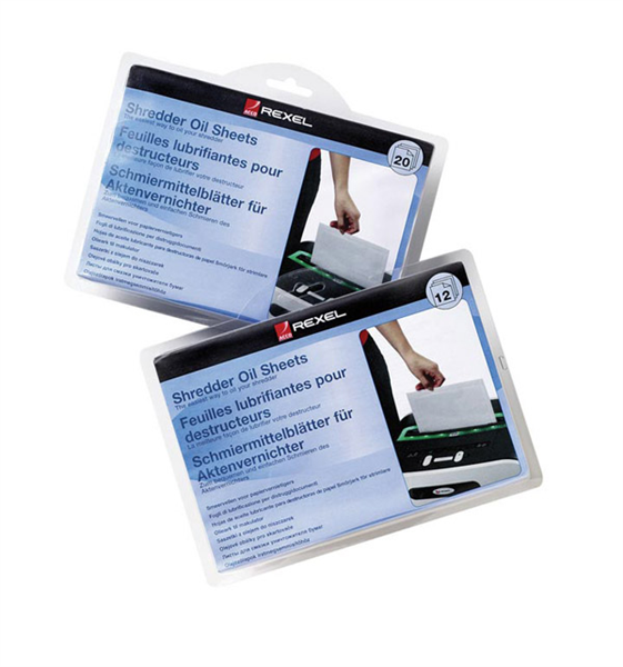 Rexel Shredder Oil Sheets 210X148mm Blue Pack 12_430605100_2101948