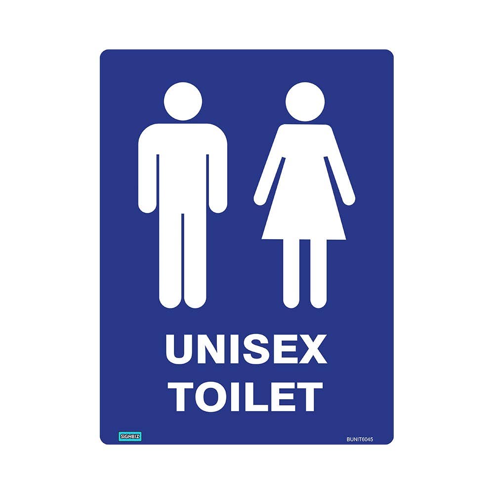 Sign 'UNISEX TOILET' + Picto 300 X 225mm Poly_435801_BUNIT3022P