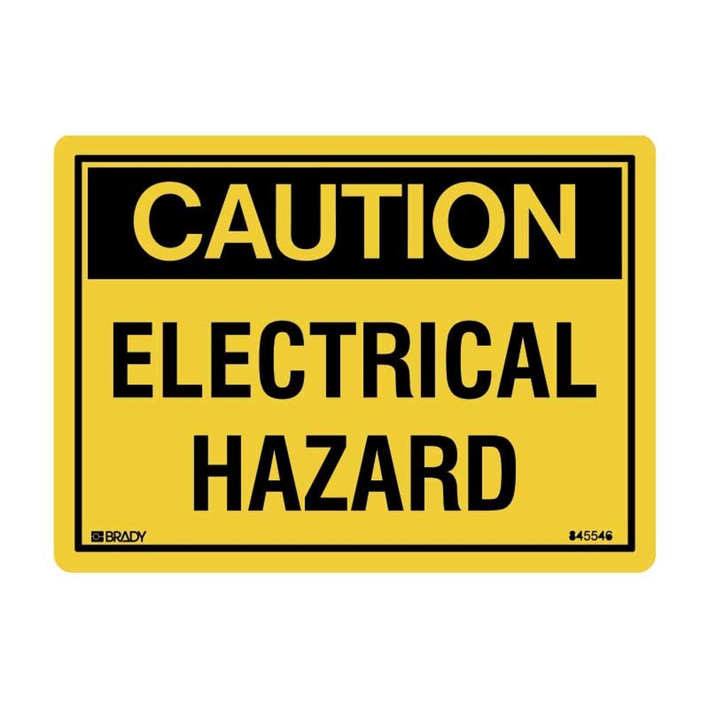 Small Stick On Labels - Electrical Hazard Pack Of 5 H90mm X W125mm 447397 845546