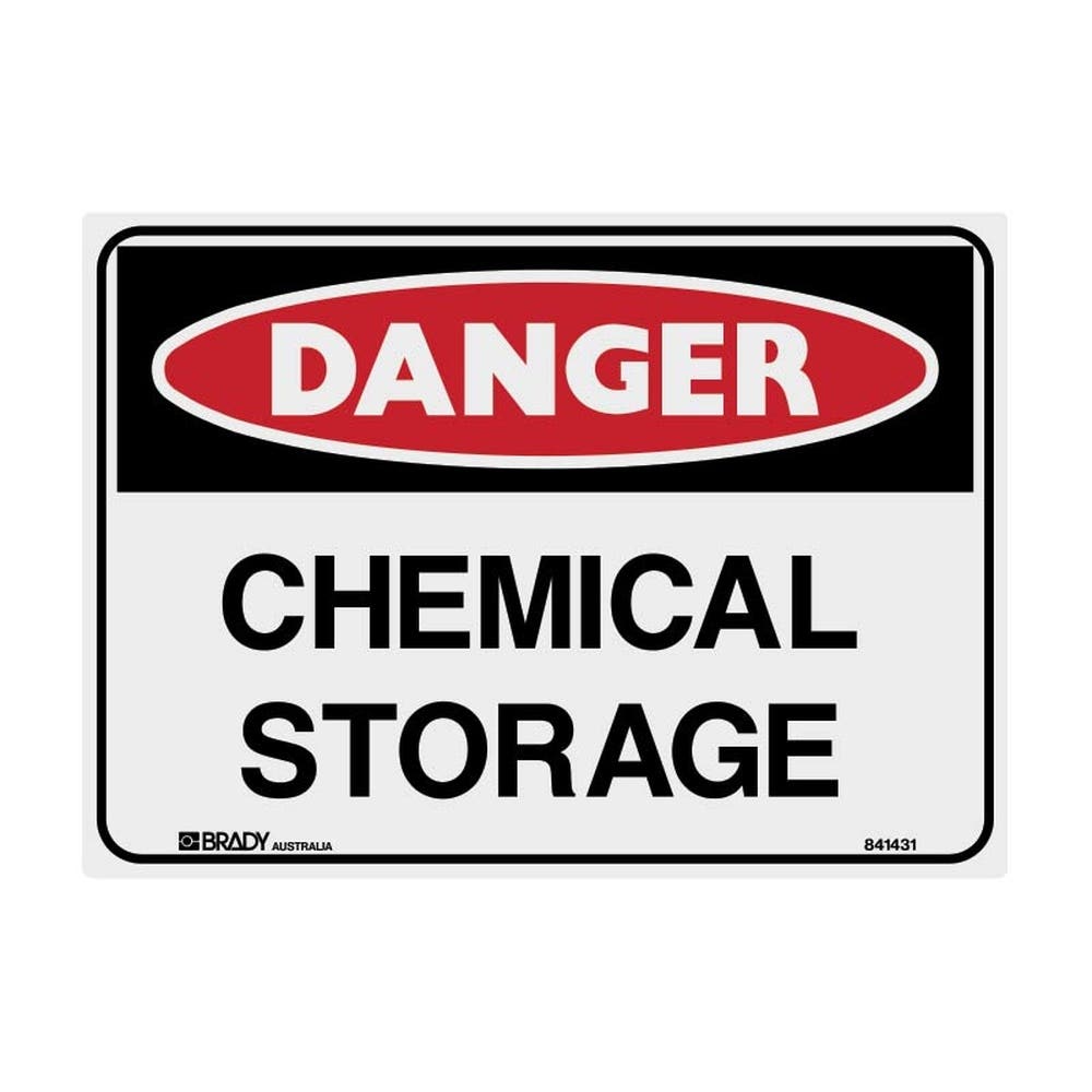 Sign Poly 600 X 450 Danger Chemical Storage 452433 835131