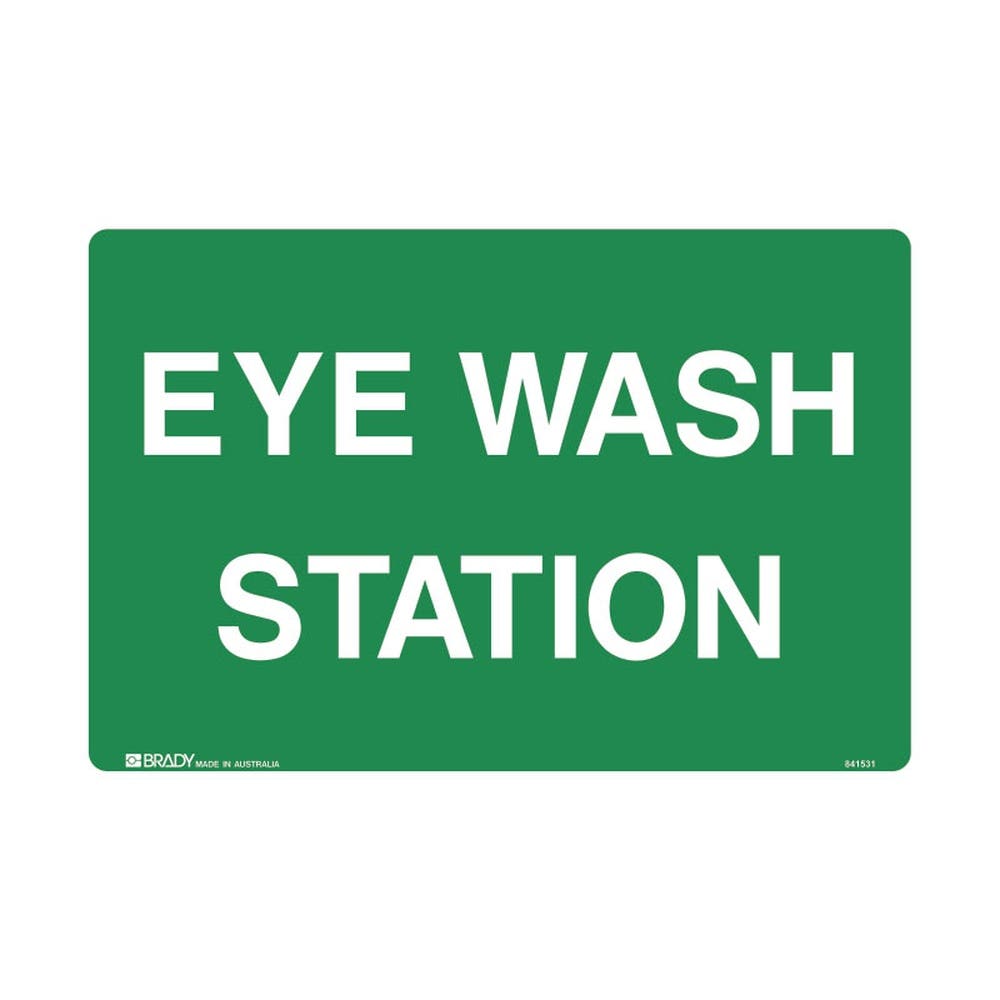 Sign EYE WASH STATION 225H X 300W POLY 454553 842631