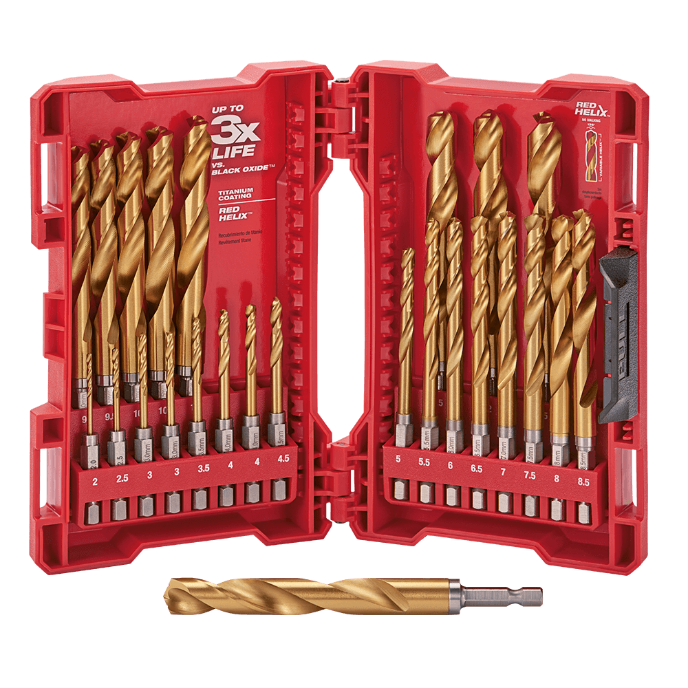 Drill Set Titanium SHOCKWAVE Helix 25pce Milwaukee 454904 48894861