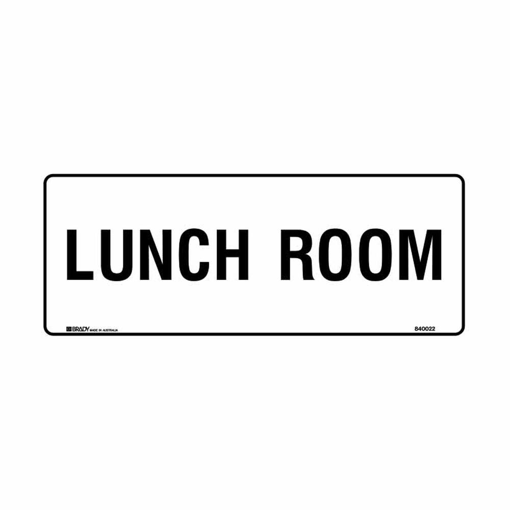 SIGN LUNCH ROOM 450X180 POLY BLACK/WHITE 840023 462053 840023