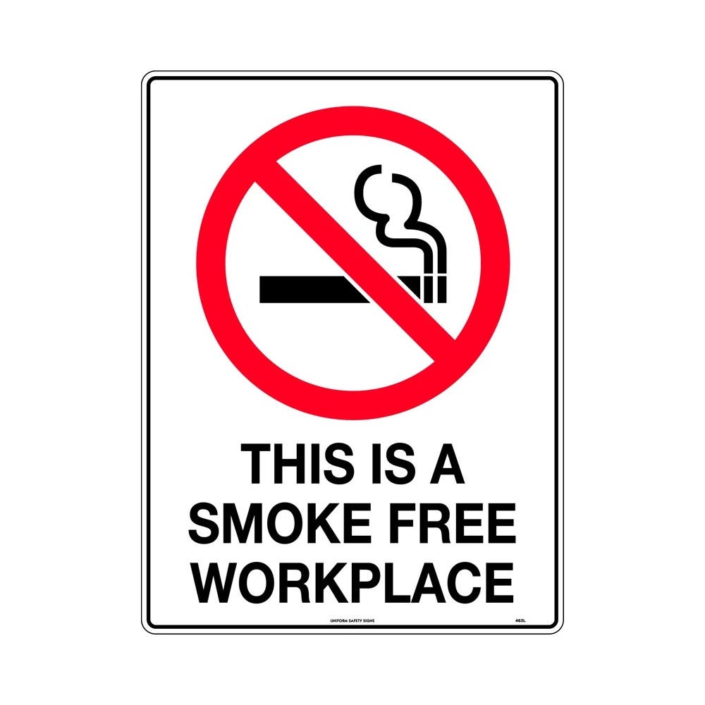 SIGN 'Smoke Free Workplace' Metal 600x450_512303_463LM