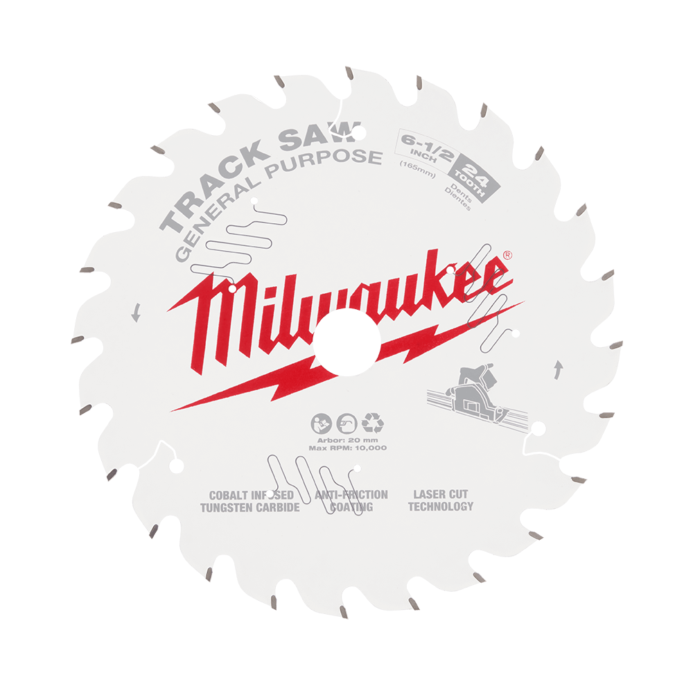 165mm 6-1/2'' 24T Wood Track Saw Blade General Purpose 47500201 48400624