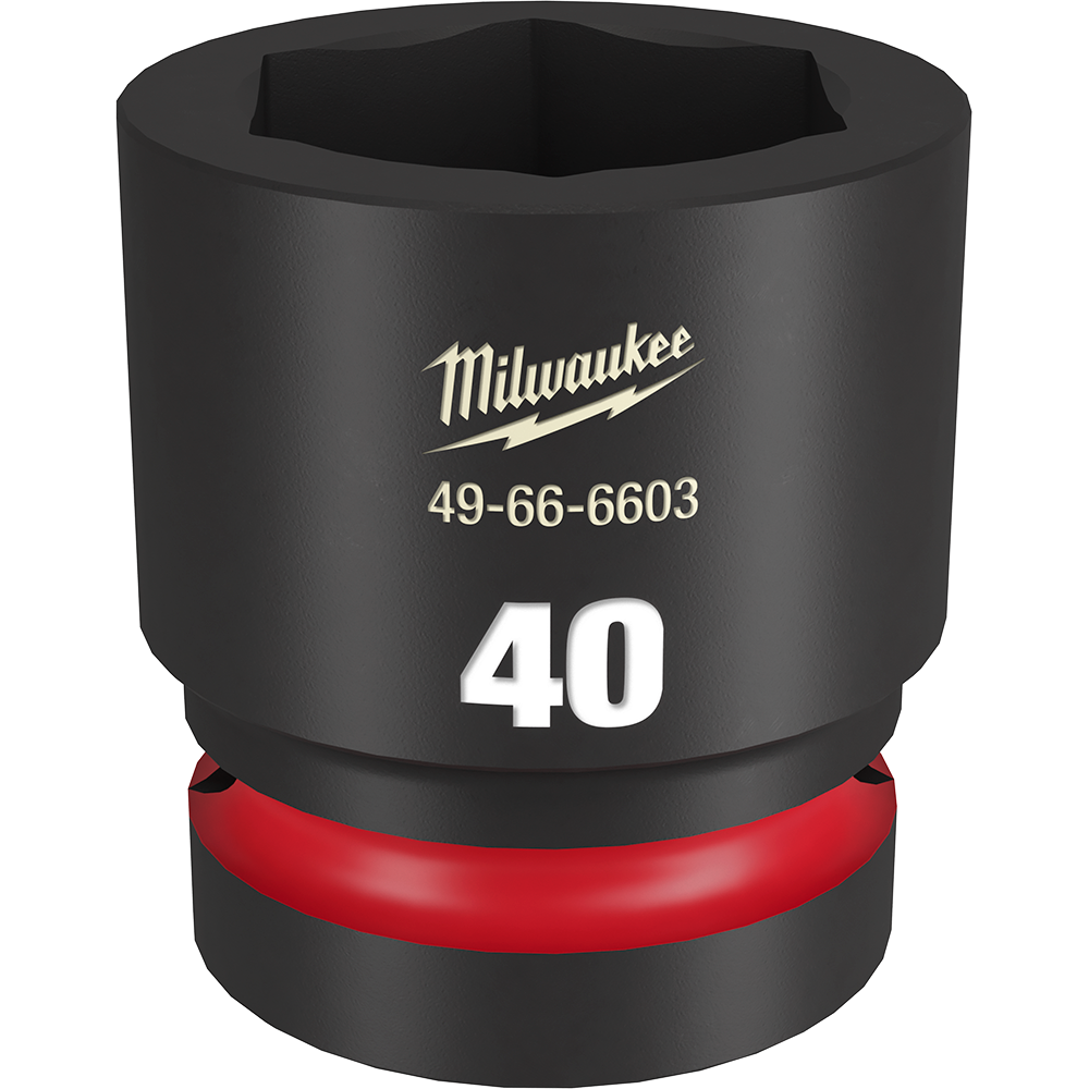 SHOCKWAVE 1'' Drive 40mm Standard 6 Point Impact Socket 47500952 49666603