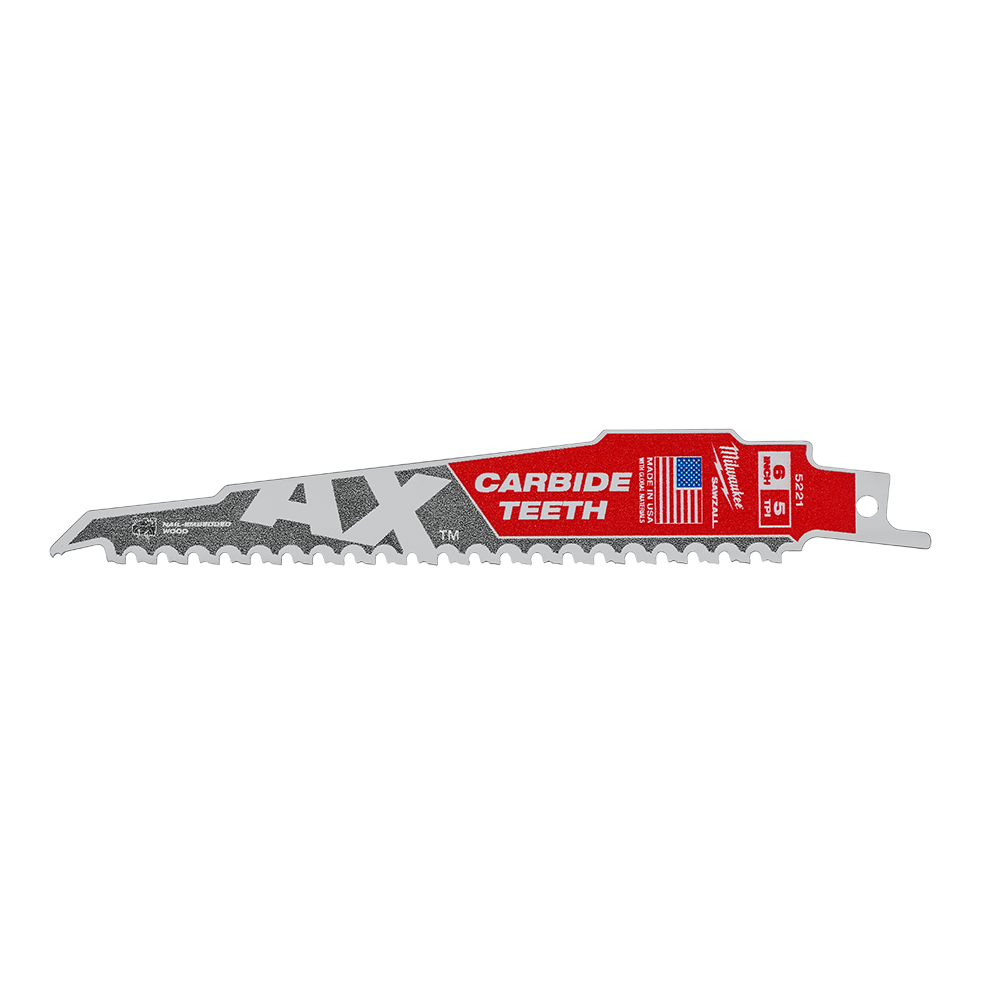 The Ax with Carbide Teeth Wood Demolition SAWZALL Blade 150mm Pkt 1 47501338 48005221