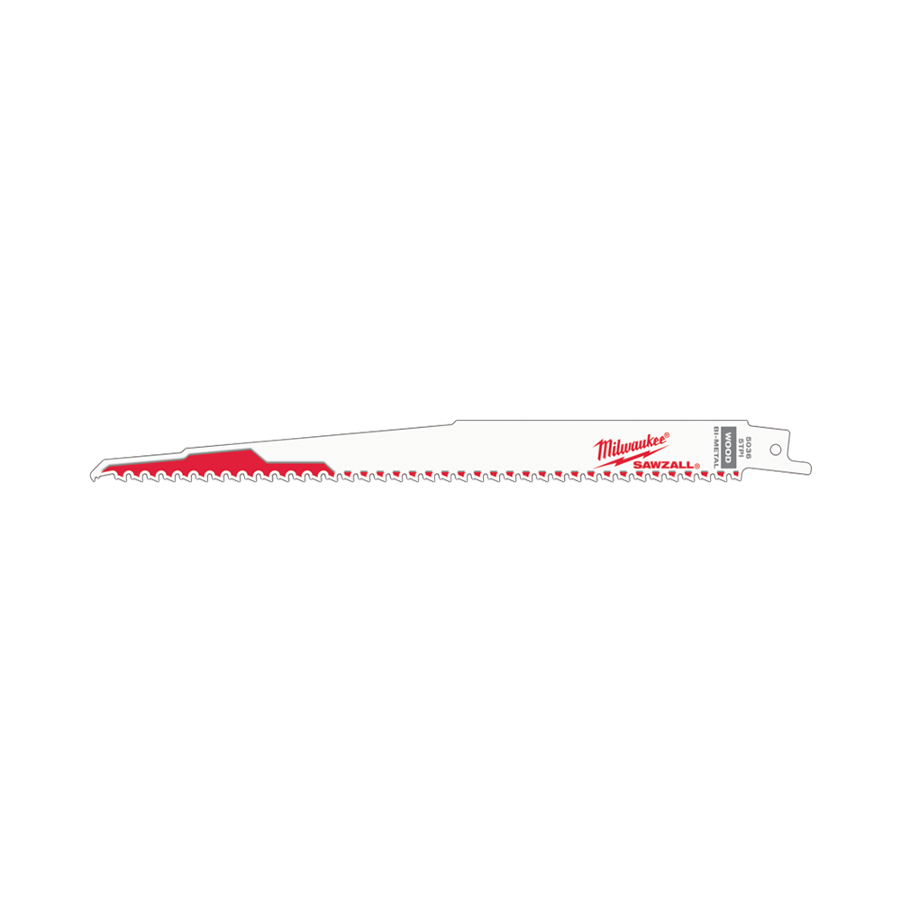 Wood Thin Kerf SAWZALL Blade 230mm 5TPI Pkt 5 47501369 48005036