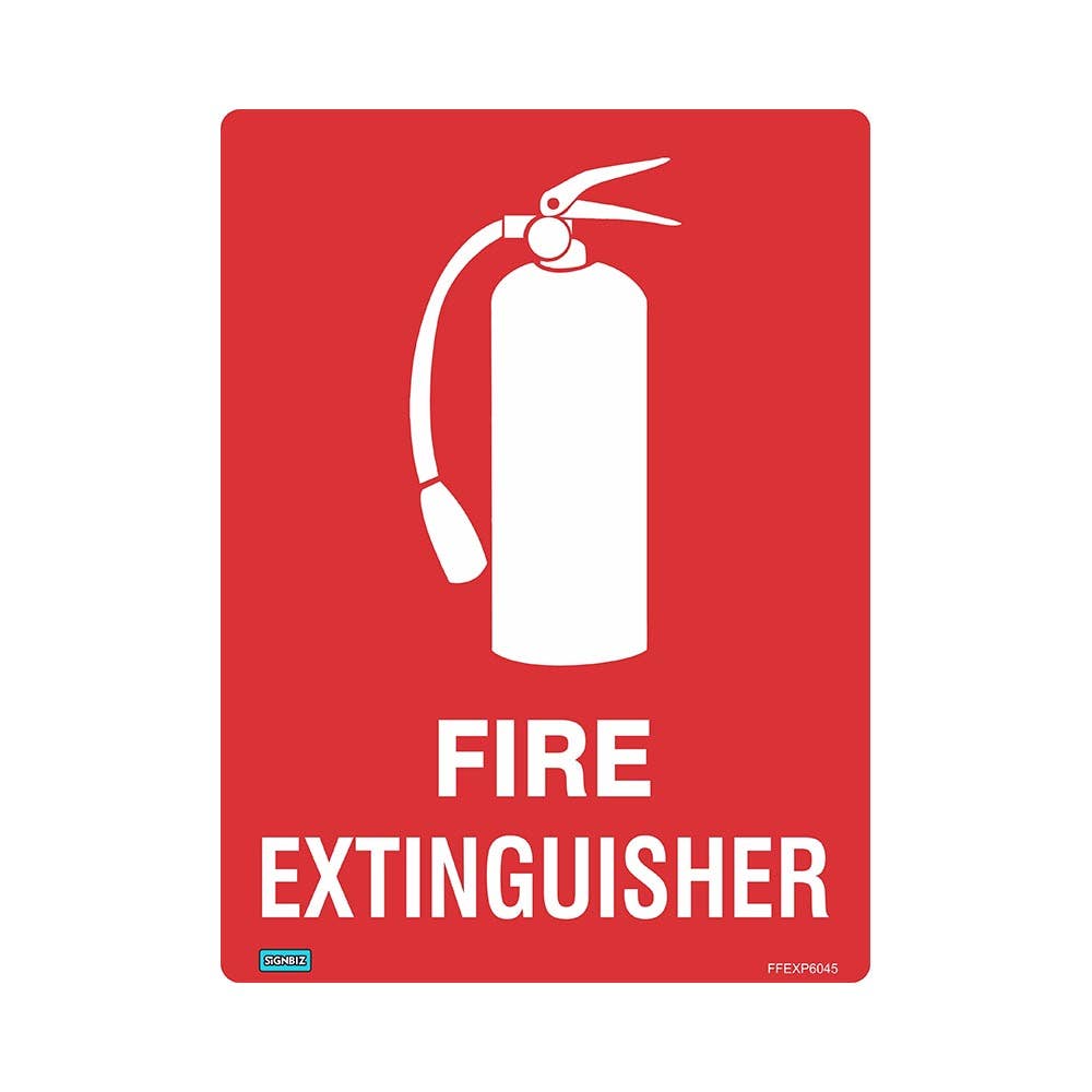 Sign FIRE EXTINGUISHER + Pictogram 225 X 300mm Metal 90 Deg 1 Side_480110_FFEXP3022
