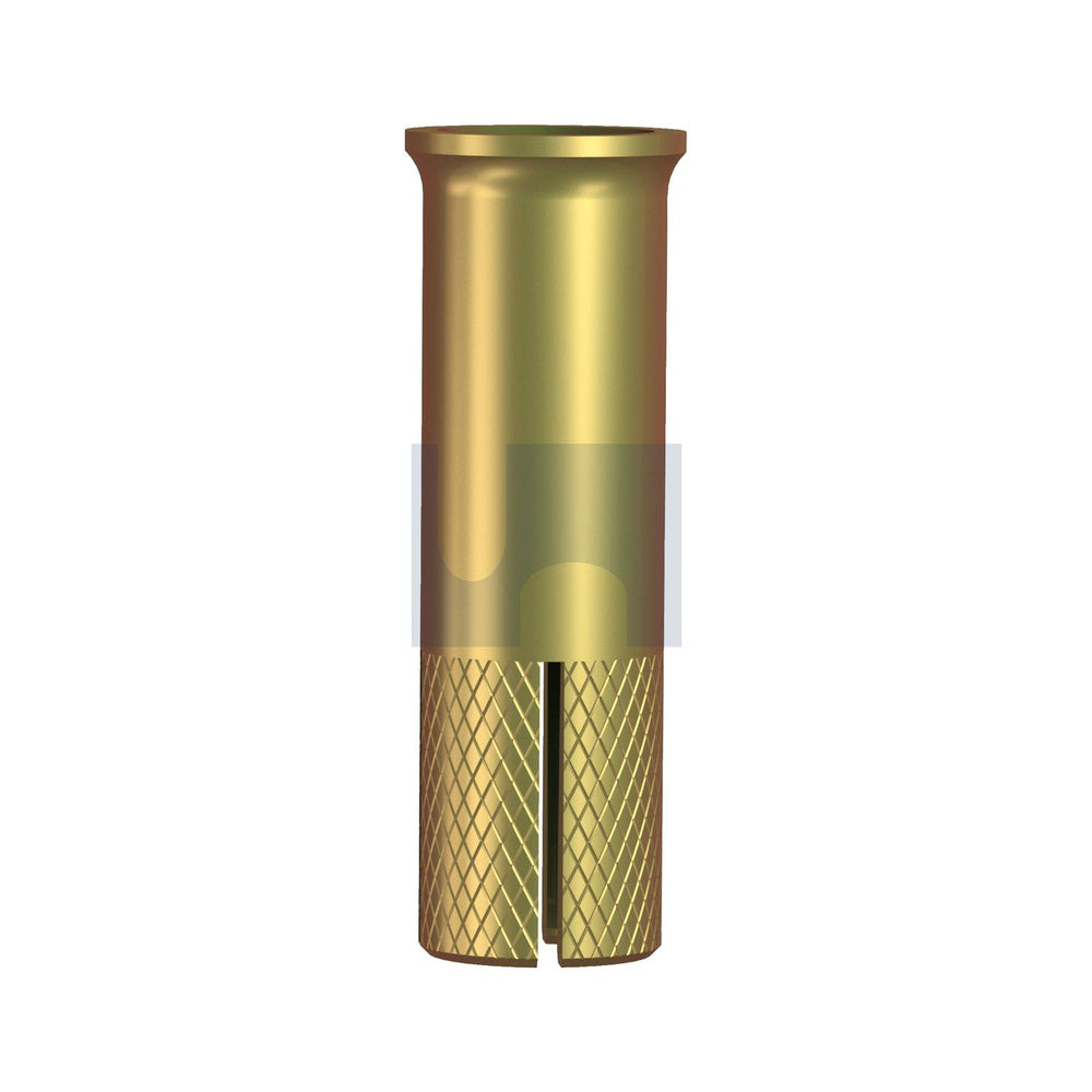 Drop-In Anchor w/Lip Zinc Yellow Pass Knurled Body M12 50 - Pk 100_40089487_FSMDLMSYCM120050