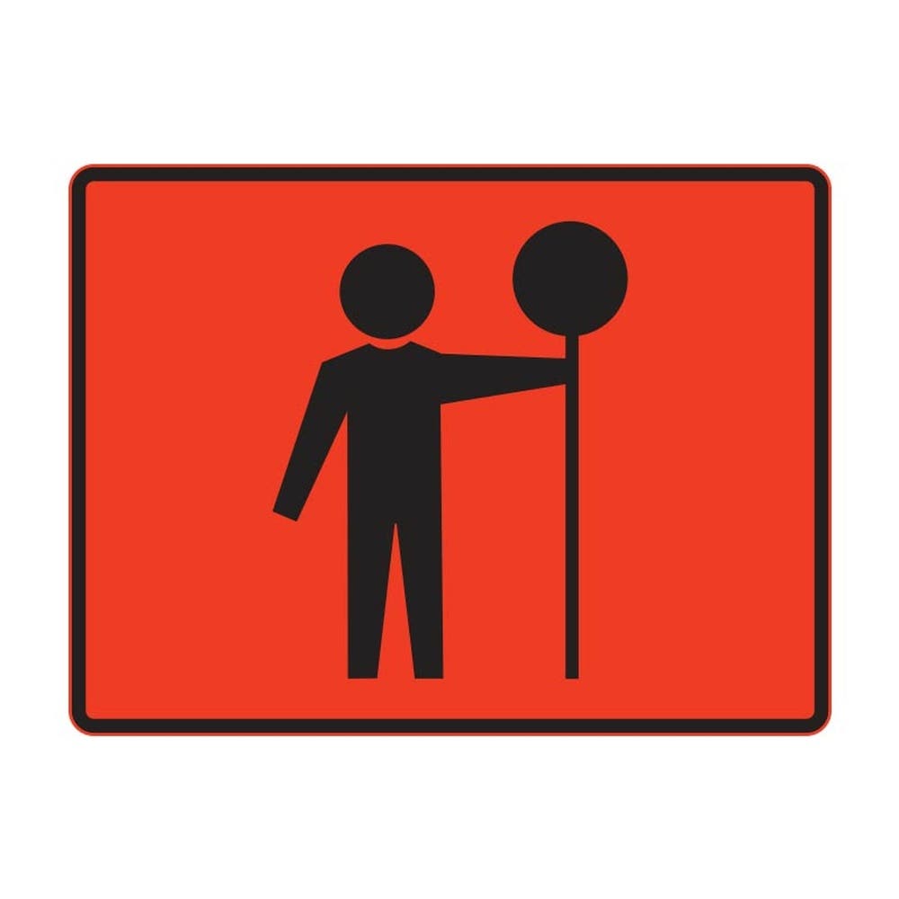 Sign + Swing Stand Kit Traffic Controller 900x600 Metal 489740 879545