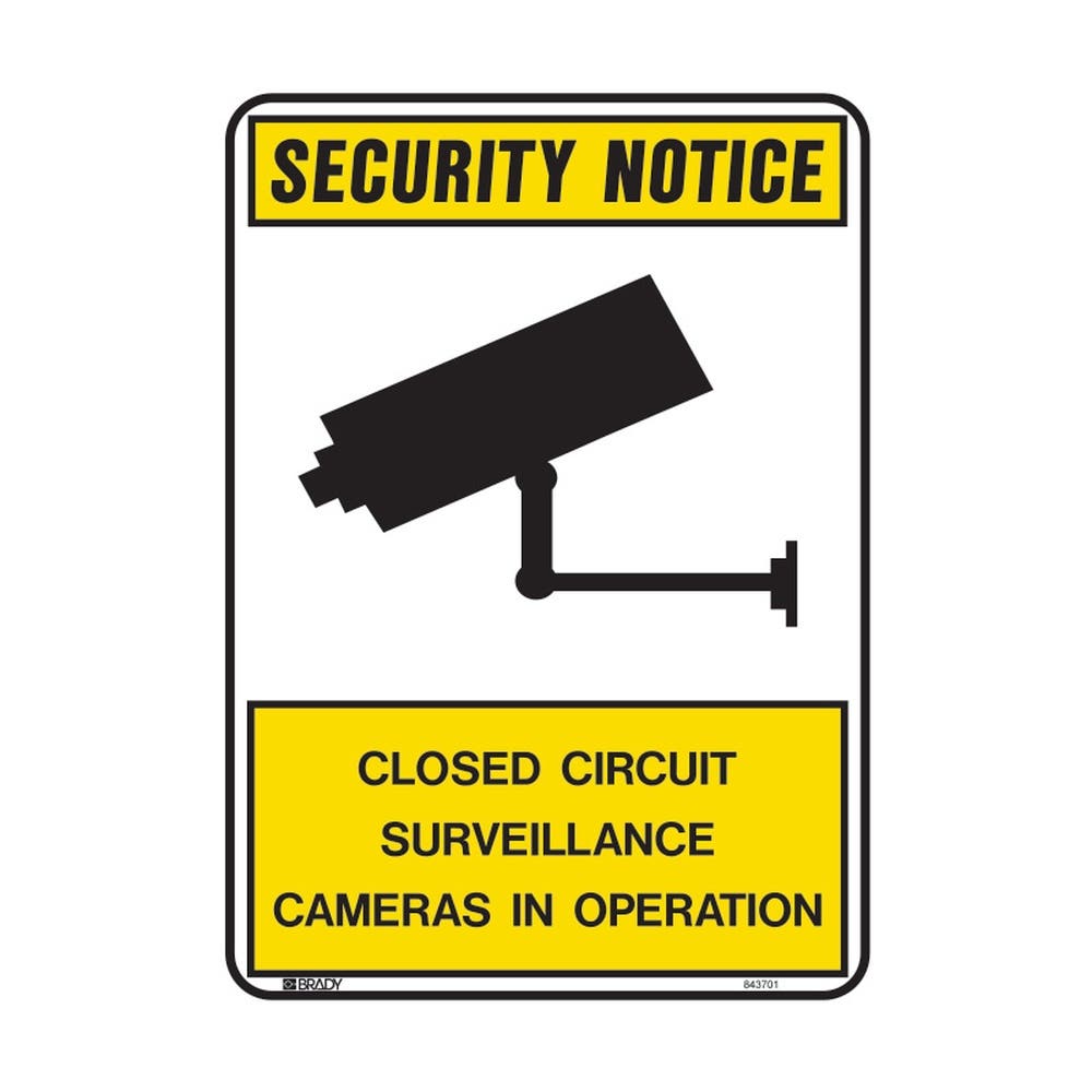 Sign Surveillance Cameras Closed Circuit Poly 300 X 450 494727 843952