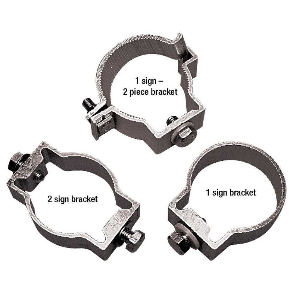 1 SIGN 2 PIECE BRACKET FOR POST 60MM DIA 497266 873804