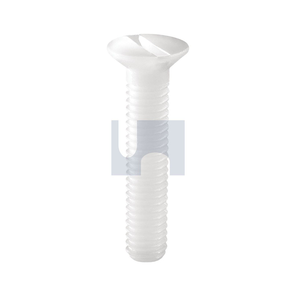 Metric Thread Csk Slot Nylon Natural Din 963/Nylon M4 8 - Pk 100_40092809_MS66CSM040008